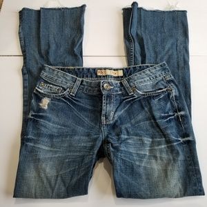 BKE Star Bootcut Fringe Bottom Jeans 27x33.5
